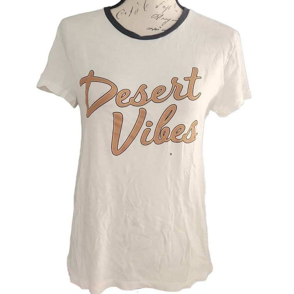Express One Eleven Women's Size Small White Desert Vibes Ringer Short Sleeve Tee